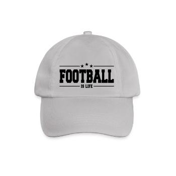 football is life 1 - Baseball Cap - grey - Front