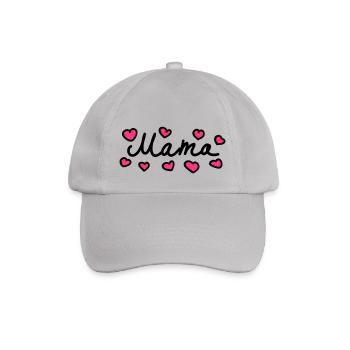 Mama - Heart - 2 - Baseball Cap - grey - Front