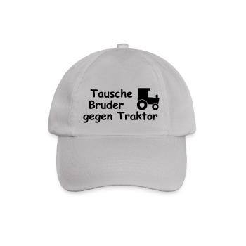 tausche bruder gegen traktor - Baseballkappe - Grau - Vorne