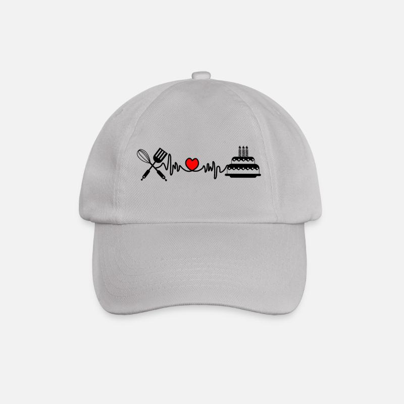 Cardio Herzfrequenz Küche 3 - Baseballkappe - Grau