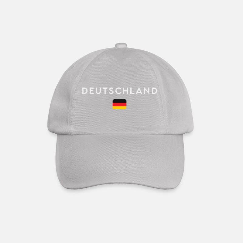 Flagge Deutschlands, deutscher Stolz - Baseballkappe - Grau