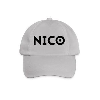 First name Nico - Baseball Cap - grey - Front