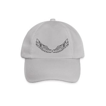 Wings white - Baseball Cap - grey - Front