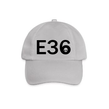 E36 Skull Tribal Art - Baseballkappe - Grau - Vorne