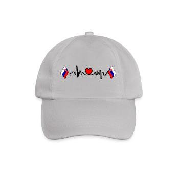 Heart rate cardio for Slovakia - Baseball Cap - grey - Front