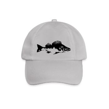 fish_barsch_gg1 - Baseball Cap - grey - Front