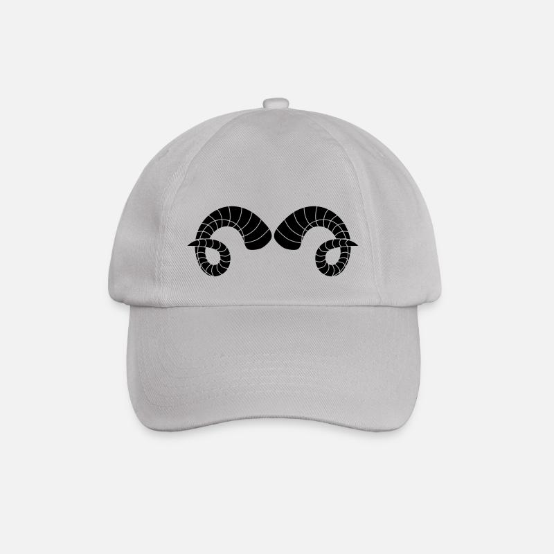 horns - Baseball Cap - grey