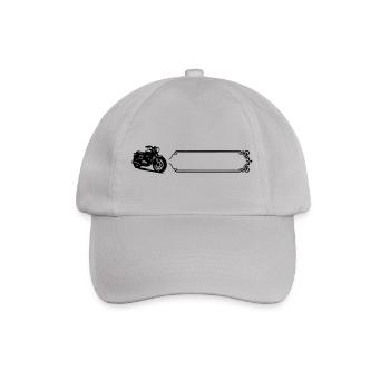 Motorcycle - Last name, first name - Baseball Cap - grey - Front