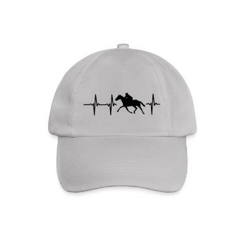 MY HEART BEATS FOR HORSES! - Baseball Cap - grey - Front