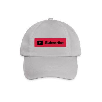 Subscribe Button - Baseball Cap - grey - Front