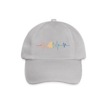 Retro Wave Surfer Heartbeat - Baseball Cap - grey - Front