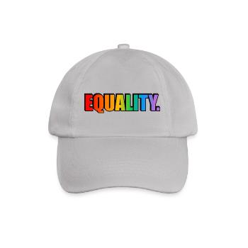 GLEICHBERECHTIGUNG - Regenbogentext - LGBT Pride Monat - Baseballkappe - Grau - Vorne