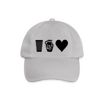 Geripptes Bembel Love - Baseballkappe - Grau - Vorne