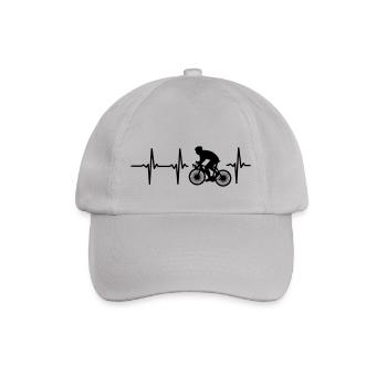 MEIN HERZ SCHLÄGT FÜR RADSPORT! - Baseballkappe - Grau - Vorne