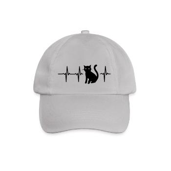 Mon cœur bat pour les chats ! - Casquette classique - bruyère - Devant