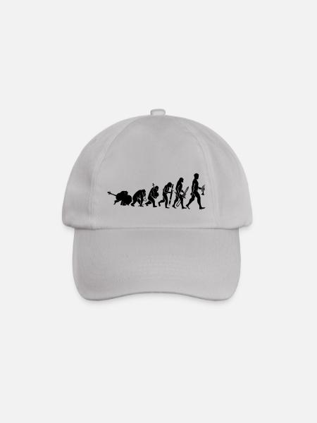 Evolution mit Musik - Baseballkappe - Grau