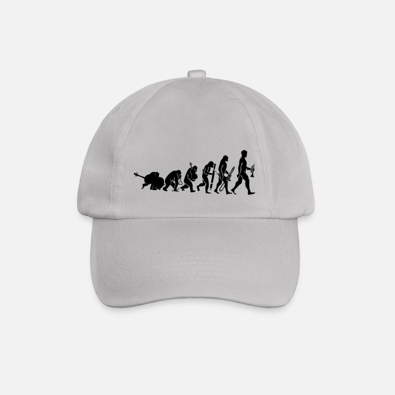 Evolution mit Musik - Baseballkappe - Grau