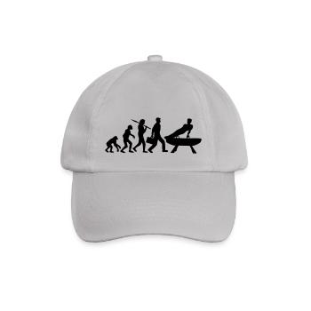 evolution gymnastik silhouette mann auf pauschenpf - Baseballkappe - Grau - Vorne