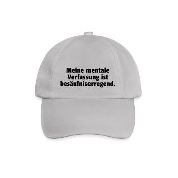 mentale Verfassung Stimmung Gemütszustand Alkohol - Baseballkappe - Grau - Vorne