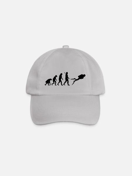 Evolution Tauchen - Baseballkappe - Grau