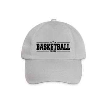 basketball is life 1 - Baseball Cap - grey - Front
