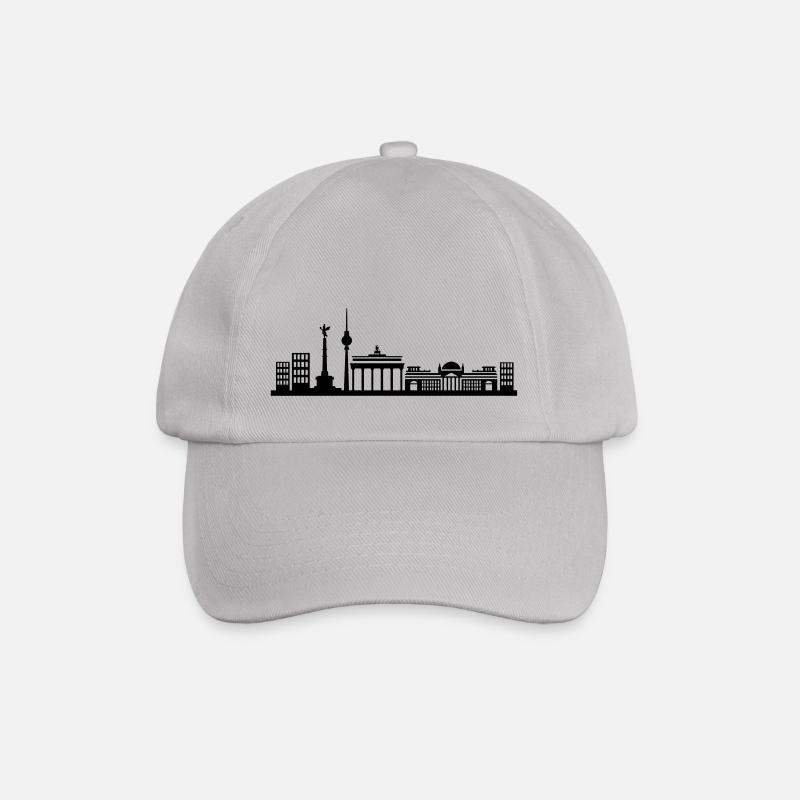 berlin skyline city - Baseballkappe - Grau