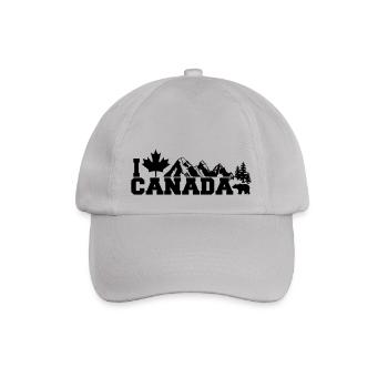 I Love Canada Leaf - Baseballkappe - Grau - Vorne
