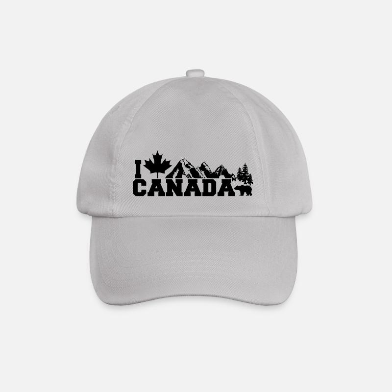 I Love Canada Leaf - Baseballkappe - Grau