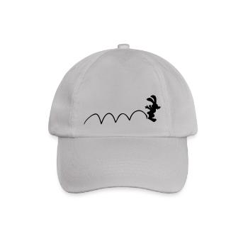 Bunny Jumping Hopping Bunny Funny Hopping Jumps Cool - Baseball Cap - grey - Front