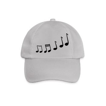 Musiknoten - Baseballkappe - Grau - Vorne