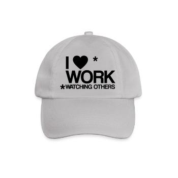I love work work laziness lazy monday gift - Baseball Cap - grey - Front