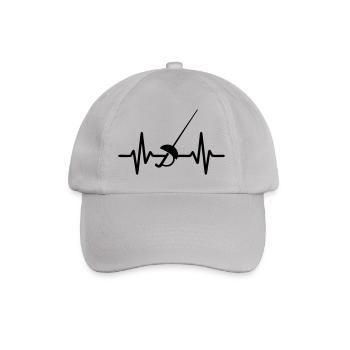 Fencing Heartbeat - Baseball Cap - grey - Front