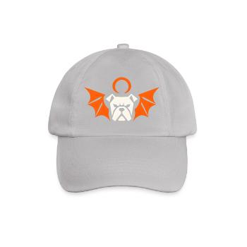 Orange Halo geflügelte Bulldogge - Baseballkappe - Grau - Vorne