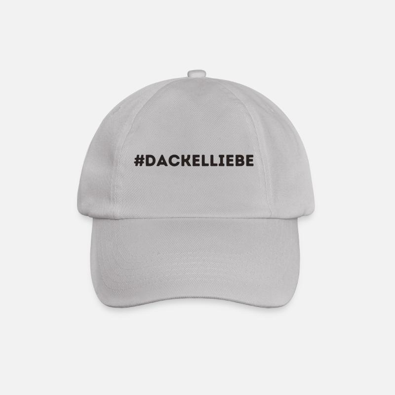 #Dackelliebe Dackel Hundemensch - Baseballkappe - Grau