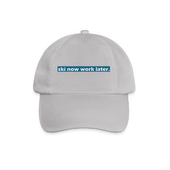 ski now - Baseballkappe - Grau - Vorne