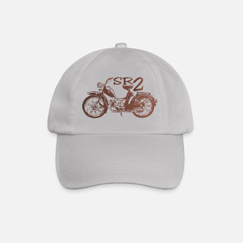 Simson SR2 rubinrot - Baseballkappe - Grau