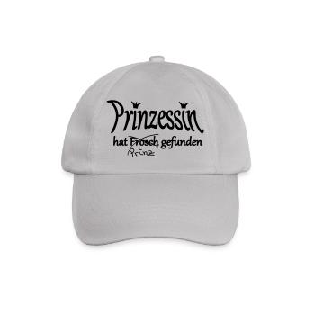 Prinzessin - Frosch - Baseballkappe - Grau - Vorne
