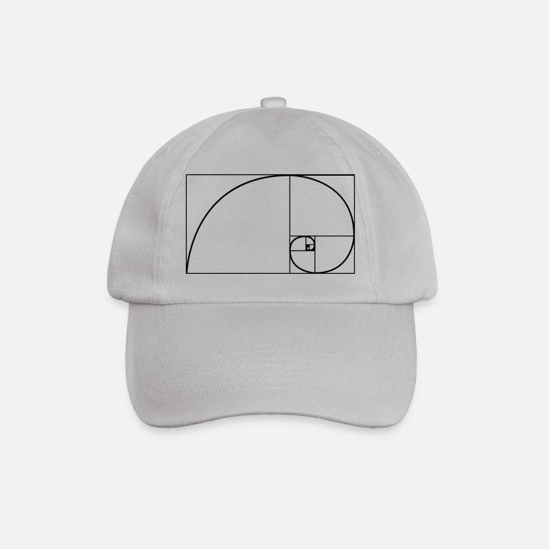 Fibonacci-Spirale Natur - Baseballkappe - Grau