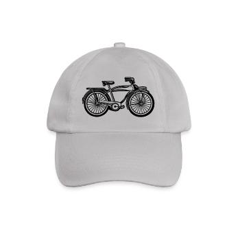Beach Cruiser Bicycle 01_black - Baseball Cap - grey - Front