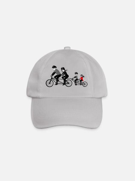 Fahrrad Familie - Baseballkappe - Grau