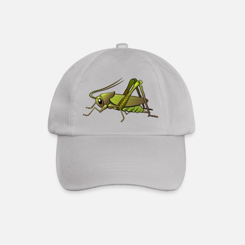heuschrecke grasshopper locust animal tiere - Baseballkappe - Grau
