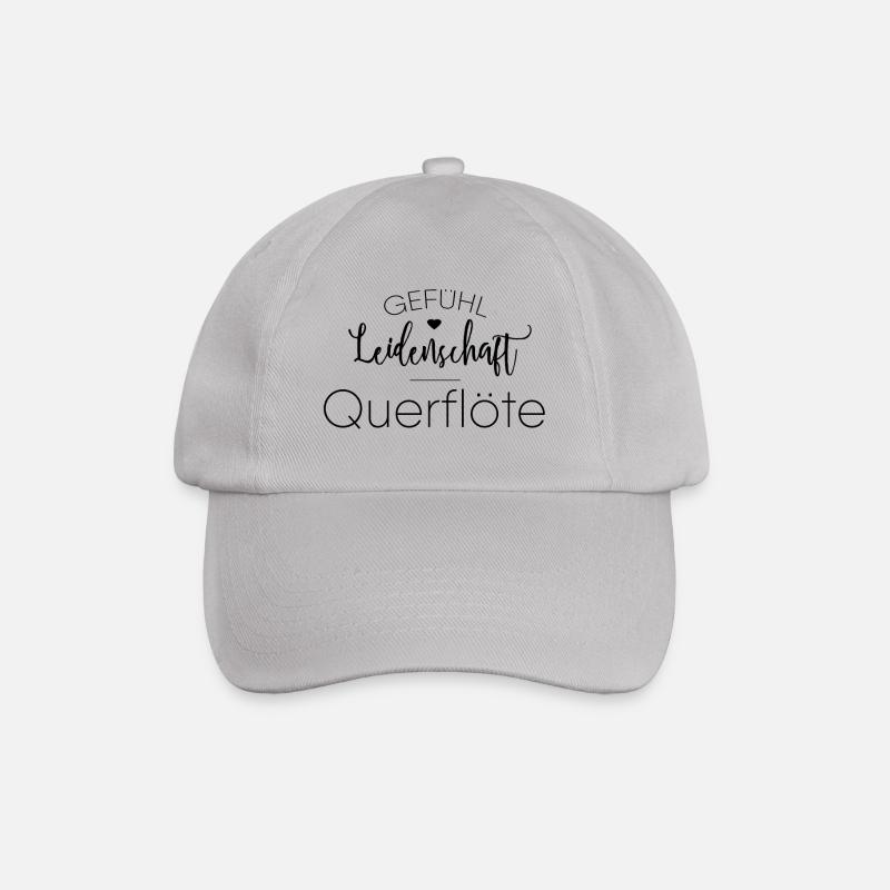 Querflöte Instrument Geschenk - Baseballkappe - Grau