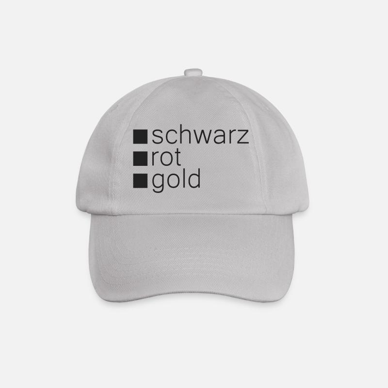 Deutschland Flagge minimalistisch - Baseballkappe - Grau