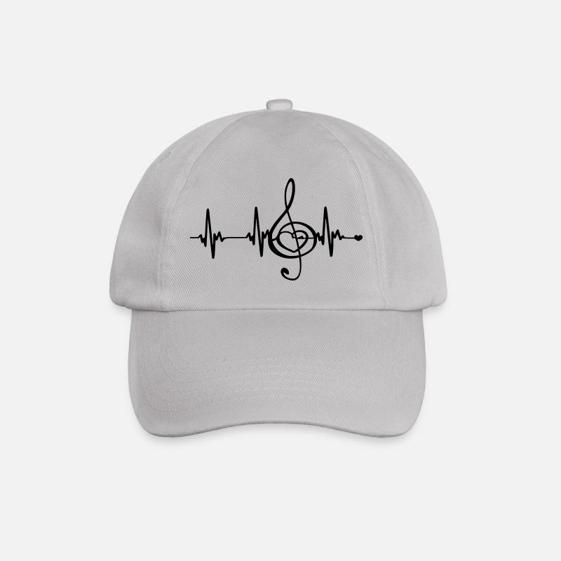 Heart rate music - Baseball Cap - grey