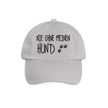 nie ohne meinen hund - Baseballkappe - Grau - Vorne
