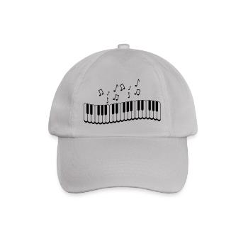 piano_noten_01 - Baseballkappe - Grau - Vorne