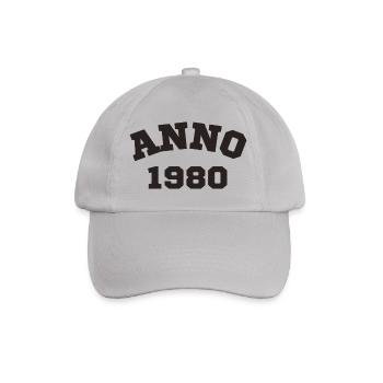 Anno 1980 Birthday Year of birth - Baseball Cap - grey - Front