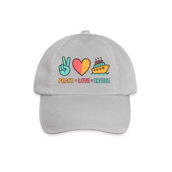 Peace Love Kreuzfahrt - Baseballkappe - Grau - Vorne