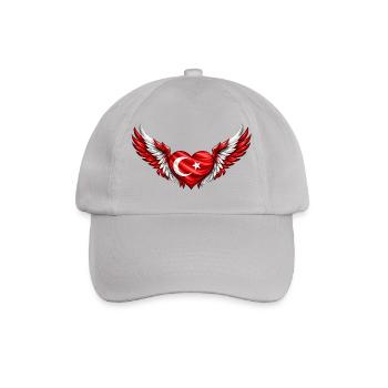 Türkisches Flügelherz - Baseballkappe - Grau - Vorne