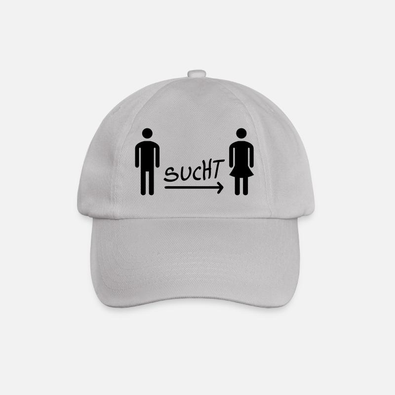 Mann sucht Frau - Single - Baseballkappe - Grau